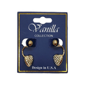 Vanilla Collection Stud Earring w/ Dangling Half Hoop