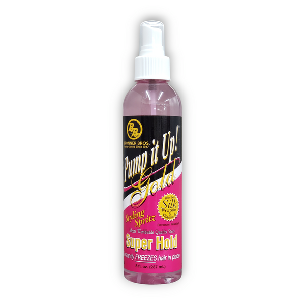 BB Pump It Up! Gold Super Hold Styling Spritz (55% Alcohol)