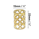 Fashion Accessory Gold Filigree Tube (15mm)