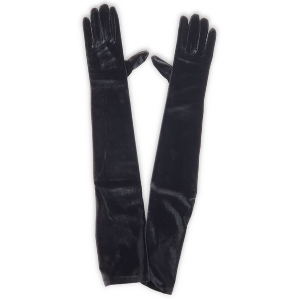 Long Velvet Evening Gloves (One-Size)