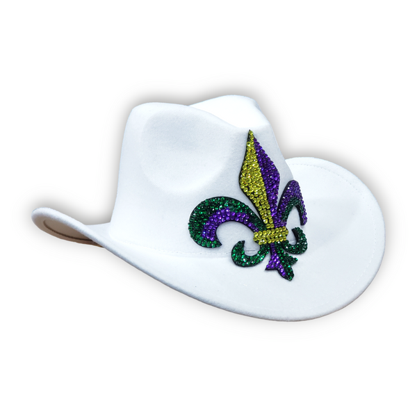 Mardi Gras Fleur-de-lis Felt Hat