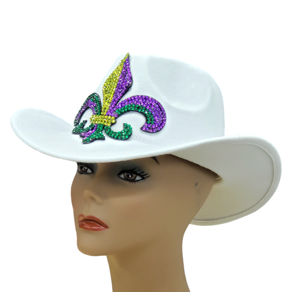 Mardi Gras Fleur-de-lis Felt Hat
