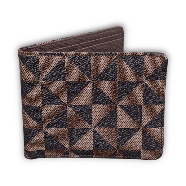 Men's Geometric Pattern Bi-Fold Wallet