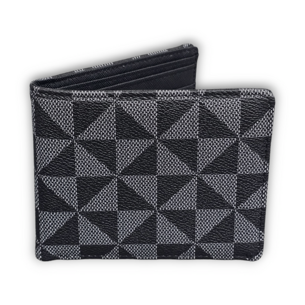 Men's Geometric Pattern Bi-Fold Wallet