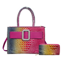 2-in-1 Gator Print Tote & Wallet Set