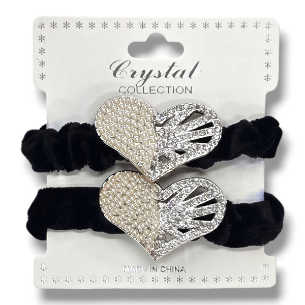 Crystal Collection 2pc Designer Scrunchie