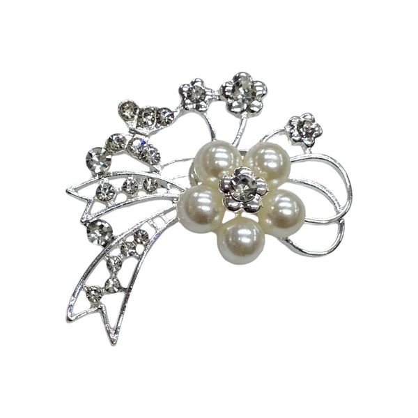 AJ Cornerstone Pearl Cluster Flower/Ribbon Brooch