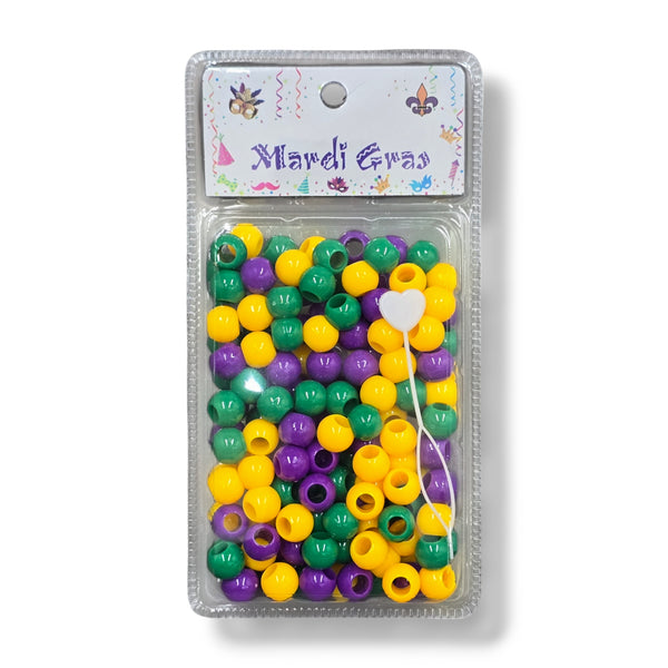 Jackie XL Round Mardi Gras Beads (Jumbo Pack)