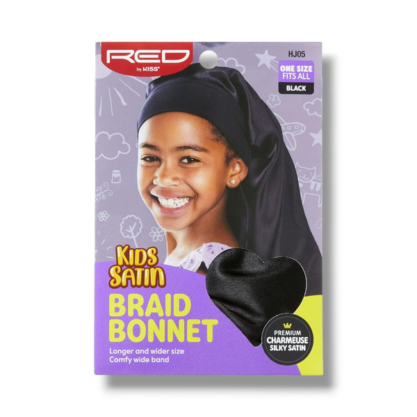 Red by Kiss Kids Satin Braid Bonnet