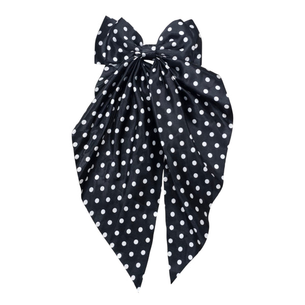 Ashley's Fashion Hair Bow w/ Long Tail (Polka Dots)