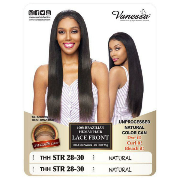 Vanessa 100% Brazilian Human Hair Lace Front Wig (Style: THH STR 28-30)