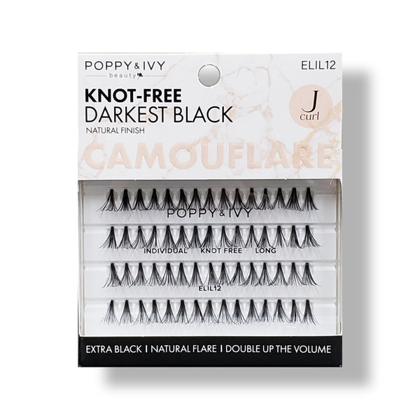 Poppy & Ivy Camouflare Knot-Free J-Curl Lashes (Darkest Black)
