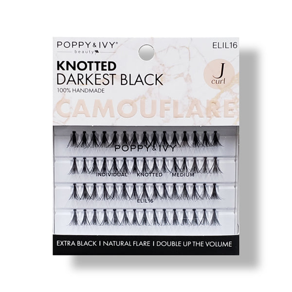 Poppy & Ivy Camouflare Knotted J-Curl Lashes (Darkest Black)