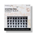 Poppy & Ivy Camouflare Knotted Trio C-Curl Lashes (Darkest Black)