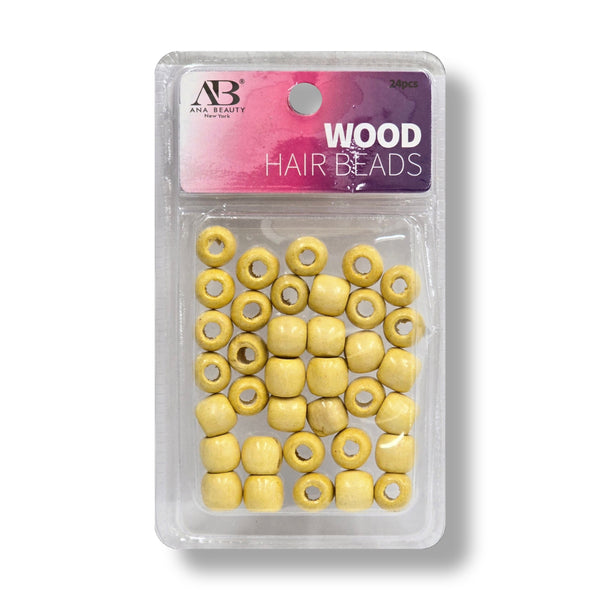 AB Wood Hair Beads (Assorted)