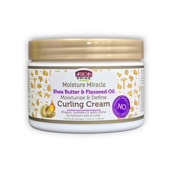 African Pride Moisture Miracle Shea Butter & Flaxseed Oil Moisture & Define Curling Cream