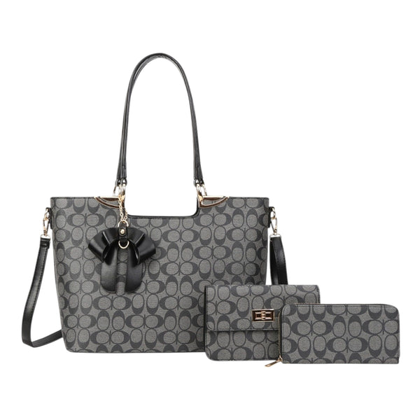 3-in-1 Handbag Set w/ Satchel, Crossbody, & Wallet