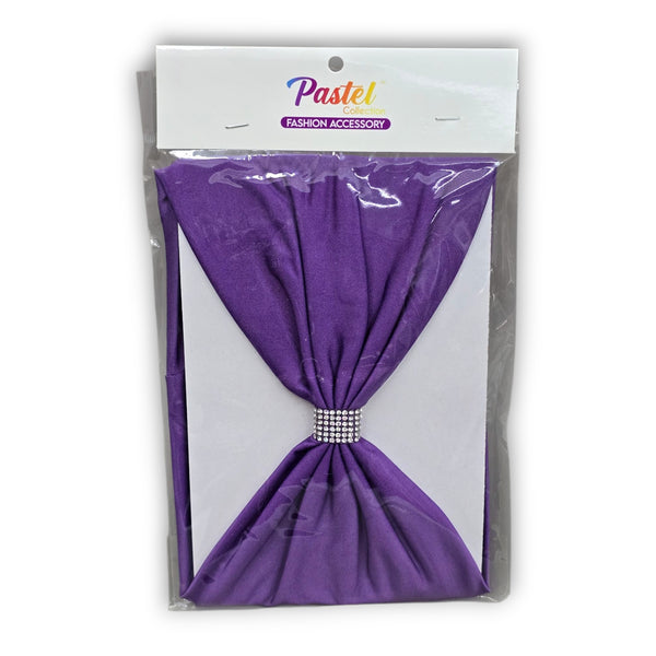 Cotton Stretch Headband w/ Rhinestone Buckle