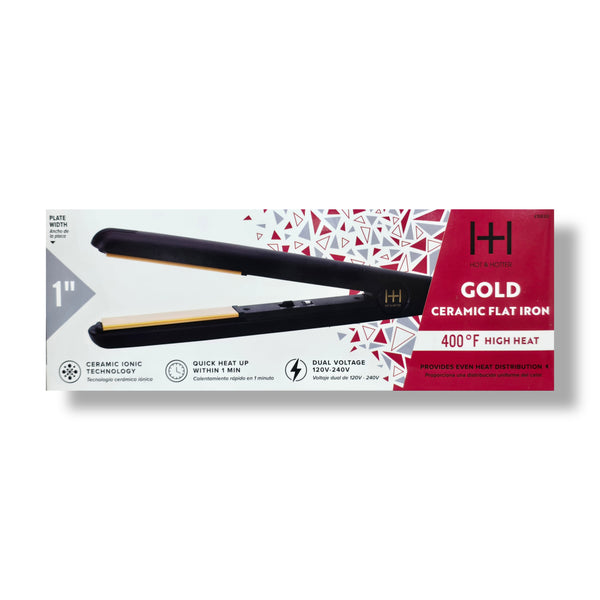 Hot & Hotter Gold Ceramic Flat Iron