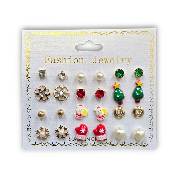Christmas Earring Combo (12 Pairs)
