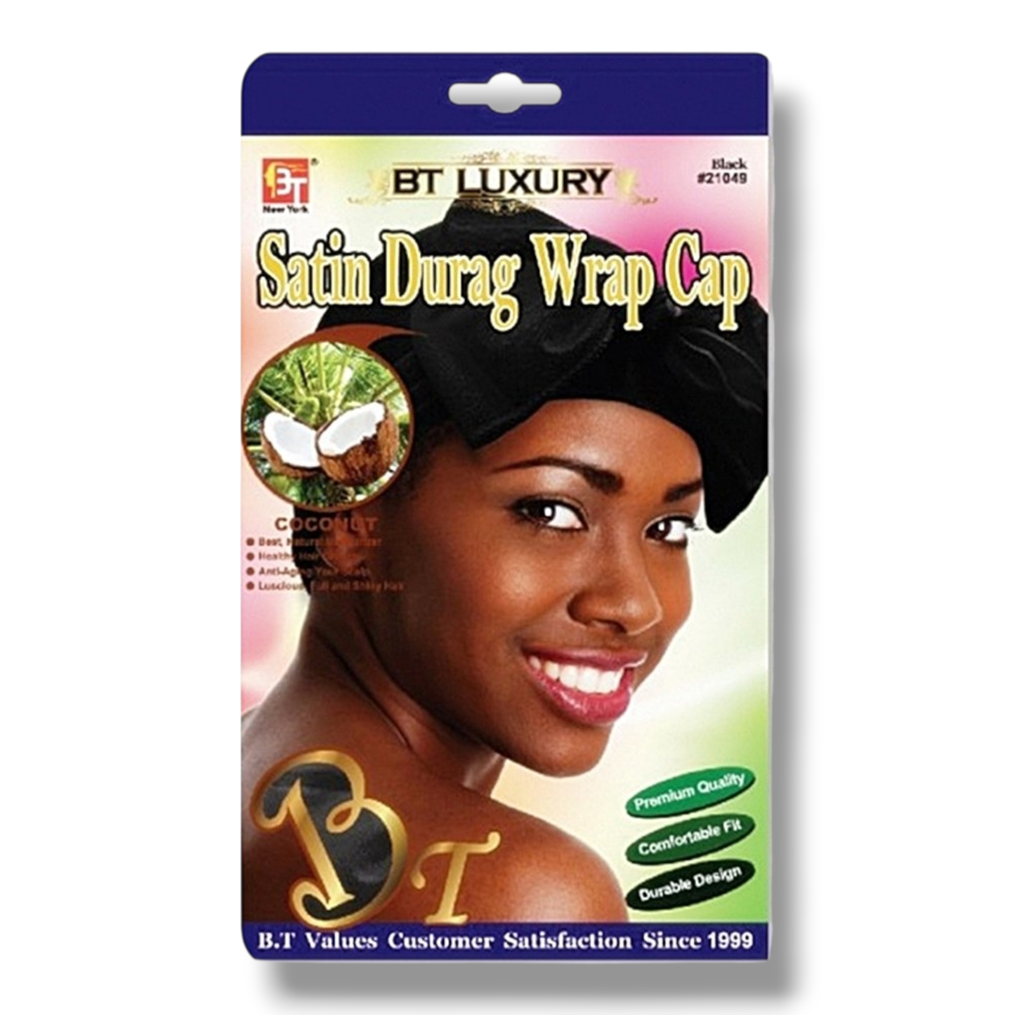 BT Luxury Satin Durag Wrap Cap (Coconut Oil Treated)