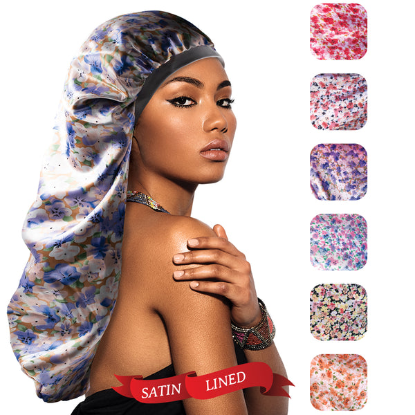 BT XTRA LONG SILKY BONNET CAP (ASSORTED #3) - Han's Beauty Supply