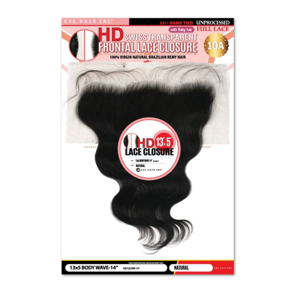EVE 13×5 HD SWISS TRANSPARENT LACE CLOSURE (BODY WAVE) - Han's Beauty Supply