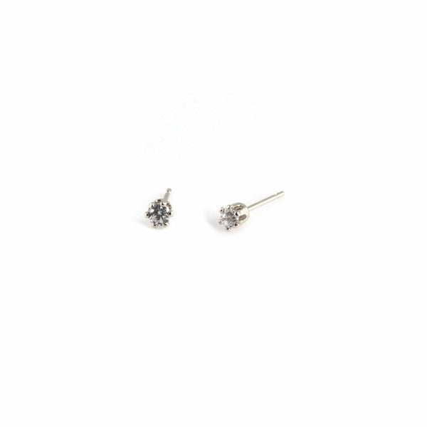 SEOUL STONE CUBIC ZIRCONIA EARRINGS (SILVER) - Han's Beauty Supply