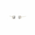 SEOUL STONE CUBIC ZIRCONIA EARRINGS (SILVER) - Han's Beauty Supply