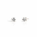 SEOUL STONE CUBIC ZIRCONIA EARRINGS (SILVER) - Han's Beauty Supply