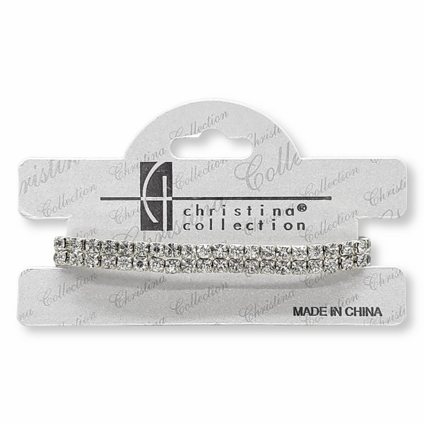 Christina CZ Stretch Bracelet (Silver)