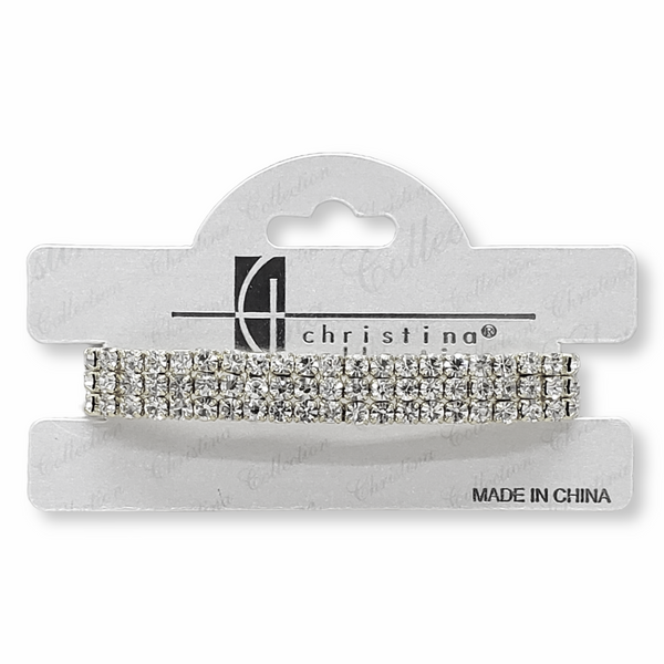 Christina CZ Stretch XL Bracelet (Silver)