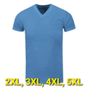 V-Neck Short Sleeve T-Shirt (2XL - 5XL)
