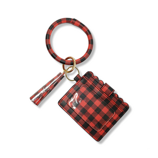 WRISTLET KEYCHAIN w/ ID HOLDER & TASSEL - Han's Beauty Supply