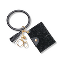 WRISTLET KEYCHAIN w/ RHINESTONE ID HOLDER & TASSEL - Han's Beauty Supply