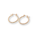 SEOUL STONE RHODIUM PLATED HOOP EARRINGS (GOLD) - Han's Beauty Supply