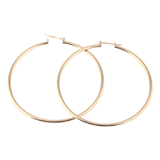 SEOUL STONE RHODIUM PLATED HOOP EARRINGS (GOLD) - Han's Beauty Supply