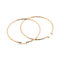 SEOUL STONE RHODIUM PLATED HOOP EARRINGS (GOLD) - Han's Beauty Supply