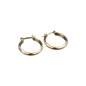 SEOUL STONE RHODIUM PLATED HOOP EARRINGS (GOLD) - Han's Beauty Supply