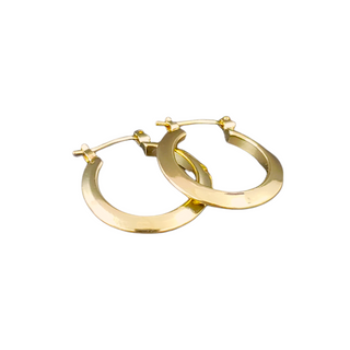 SEOUL STONE RHODIUM PLATED HOOP EARRINGS (GOLD) - Han's Beauty Supply