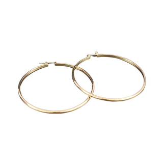 SEOUL STONE RHODIUM PLATED HOOP EARRINGS (GOLD) - Han's Beauty Supply