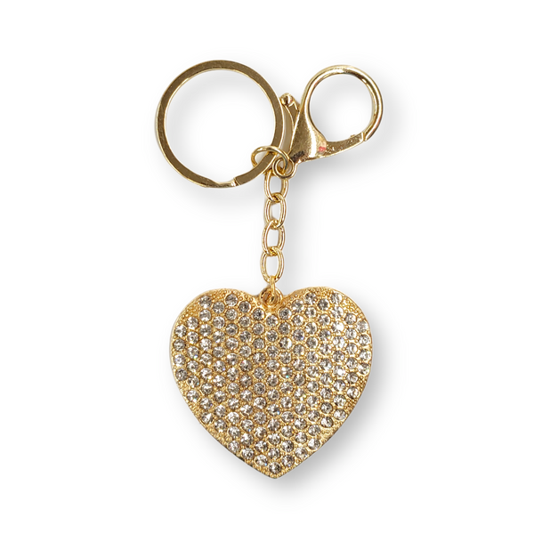 RHINESTONE HEART KEYCHAIN - Han's Beauty Supply