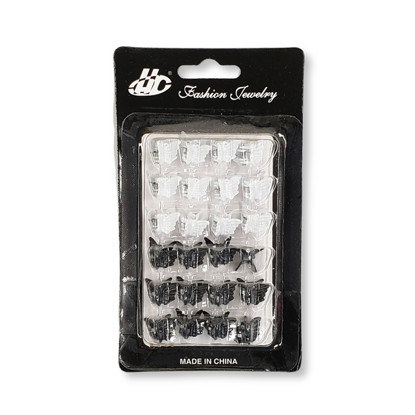 BUTTERFLY MINI CLAW CLIPS (24 PC) - Han's Beauty Supply