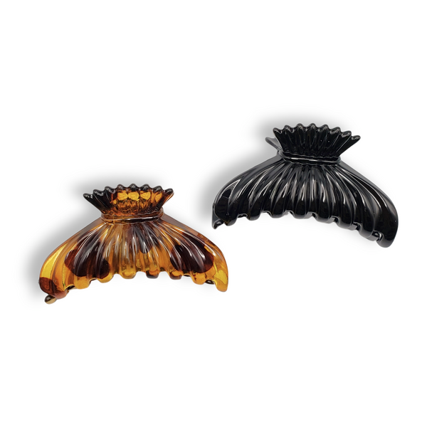 ELLA'S 2PC TORTOISE SHELL PATTERN CLAW CLIPS - Han's Beauty Supply