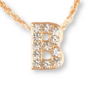 SEOUL STONE INITIAL PENDANT NECKLACE (GOLD) - Han's Beauty Supply