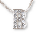 SEOUL STONE INITIAL PENDANT NECKLACE (SILVER) - Han's Beauty Supply