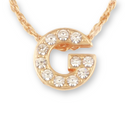 SEOUL STONE INITIAL PENDANT NECKLACE (GOLD) - Han's Beauty Supply