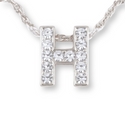 SEOUL STONE INITIAL PENDANT NECKLACE (SILVER) - Han's Beauty Supply