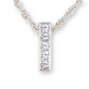 SEOUL STONE INITIAL PENDANT NECKLACE (SILVER) - Han's Beauty Supply