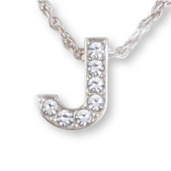 SEOUL STONE INITIAL PENDANT NECKLACE (SILVER) - Han's Beauty Supply